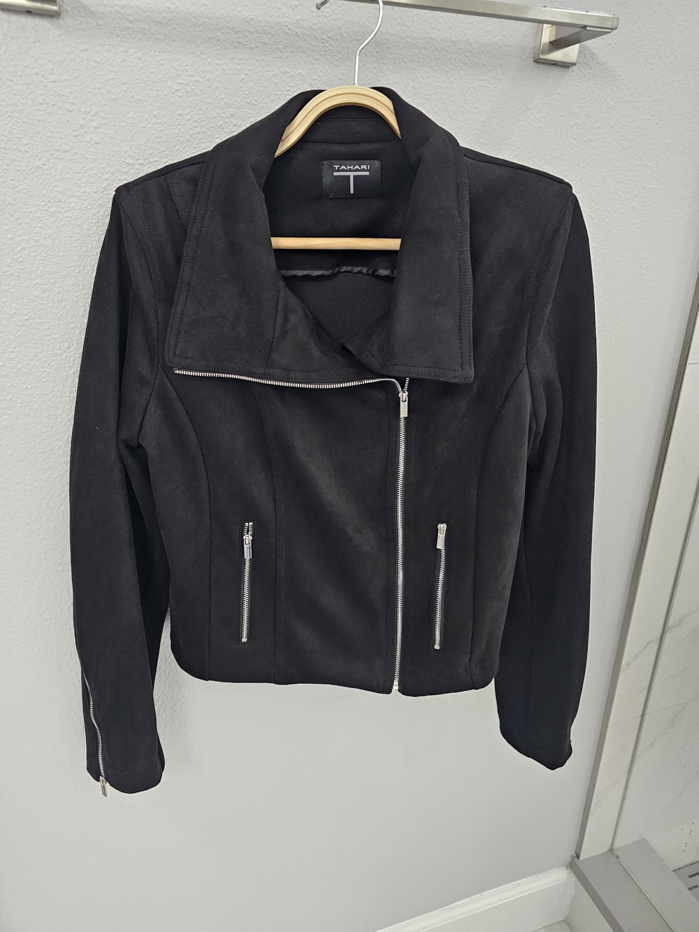 Tahari Black Zip Jacket